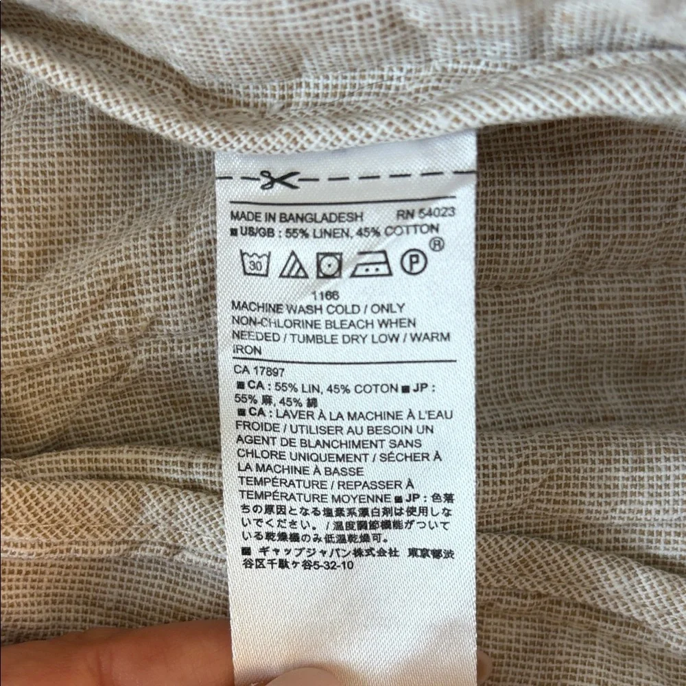 Banana Republic Men’s Linen Blend Wide Leg Pants 34x30 Beige Summer Resort